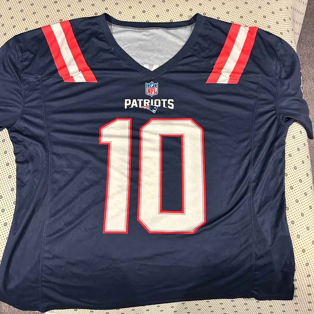 NFL Patriots Navy Blue Jersey #10 Mac Jones